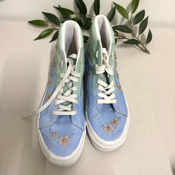 VANS SPONGE X SANDY LIANG SK8-HI DX LEATHER EMBROIDERED HIGH TOP